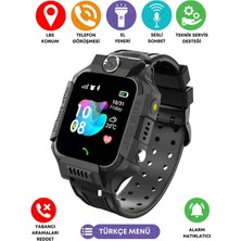 Normadia Çocuklar Için Akıllı Saat, N77 Q19-2024, Siyah Renkli, Güvenli ve Fonksiyonel