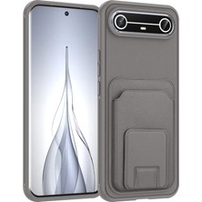 Teleplus Tecno Spark Slim Kılıf Kartlıklı Standlı Square Folding Kılıf