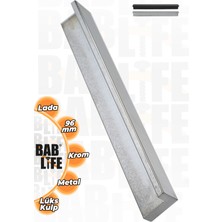 Bablife Lada Alüminyum 96MM Krom Gümüş Lüks Çekmece Dolap Mobilya Vestiyer Kulpları