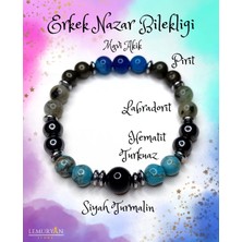 Orijinal Doğaltaş Erkek Nazar ve Yıldız Düşüklüğü Enerji Bilekliği