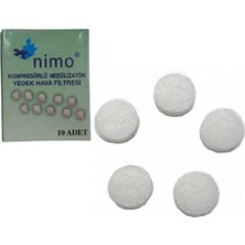 Özgürce Yedek Hava Filtresi, Nebulizatör Cihazı Için, 10'lu Set