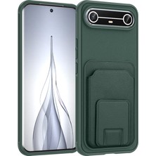 Teleplus Tecno Spark Slim Kılıf Kartlıklı Standlı Square Folding Kılıf