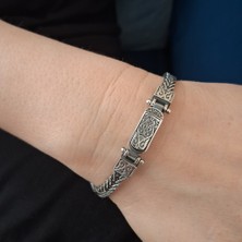 Bir Gümüş Aşkı 925 Ayar Gümüş Özel Üretim Tilki Kuyruğu Model Erkek Bileklik 5 mm