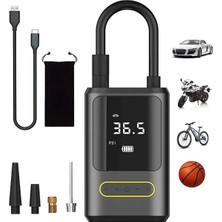 EkoAlışverişDünyam Kablosuz Oto Araç Mini 4000MAH 150 Psı Işıklı Oto Hava Kompresörü KA-760 (5510)