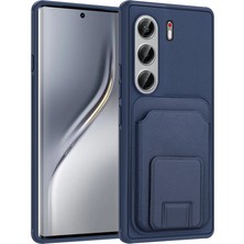 Teleplus Tecno Camon 40 Pro 5g Kılıf Kartlıklı Standlı Square Folding Kılıf