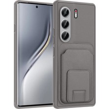 Teleplus Tecno Camon 40 Pro 5g Kılıf Kartlıklı Standlı Square Folding Kılıf