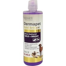 Purele Dermapet Sarı Kahverengi Irk Kedi ve Köpek Için Dermatolojik Etkili Kremli Şampuan, 450ML,