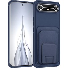 Teleplus Tecno Spark Slim Kılıf Kartlıklı Standlı Square Folding Kılıf