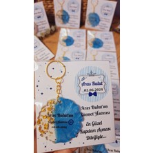 Sevgiliatolyemm 10 Adet  Mavi Anahtarlık  Mevlüt Sünnet Bebek Hediyelikleri