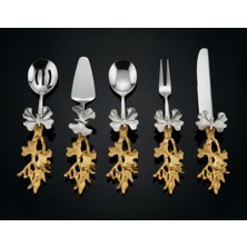 Assa Bazaar Kelebek Saplı 5’li Metal Servis Seti – Gold & Gümüş Renk Opsiyonlu Dekoratif Sunum & Servis Aksesuarı