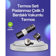 Zero Land Snmswrld Isıyı Uzun Süre Koruyan 500 ml Termos Seti | Çelik Gövde, 2 Bardaklı, Hediye Kutulu