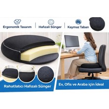 Chaprin Ortopedik Oturma Simidi Hafızalı Sünger Minder| Kuyruk Sokum Destek Yastığı Ofis ve Araç Kulllanımı