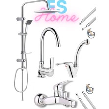 Tepe Robot Duş Seti - Banyo - Lavabo - Mutfak Eviye Bataryası Musluğu Full Set