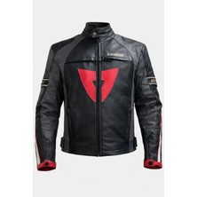Venom D1 Deri Ceket Iç Astarlı Korumalı Motosiklet Montu (Kalıplar Dardır Bir Beden Büyük Sipariş Veriniz)