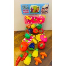 Magicway Meyve ve Sebze Kesme Oyunu Cırt Cırtlı Bantlı 17 Parça Manavcılık Evcilik Eğitici Mutfak Aletleri