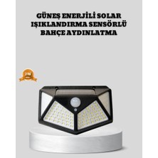 Zero Land Snmswrld Güneş Enerjili Aydınlatma 100 LED Sensörlü Solar Dış Me Lamba