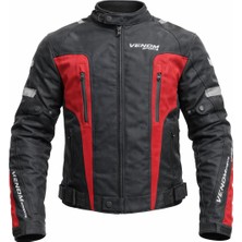 Venom Ceket Air Racing Siyah Kırmızı Motorcu Montu (Kalıplar Dardır Bir Beden Büyük Seçin)
