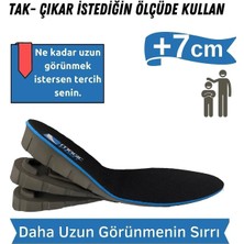 Özgürce 7 cm Boy Uzatıcı Tabanlık, Gizli Topuk Yükseltici, Ünisex, Konforlu