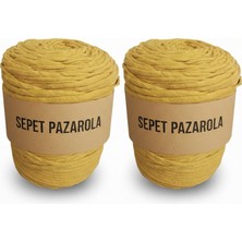 Sepet Pazarola Penye Iplik  Hardal Sarısı 2 Adet