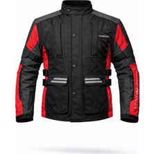 Venom Tourex Kırmızı - Gri Kadın Motosiklet Montu Ce Korumalı