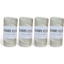 Hobby Club 4 Adet Premium 200 Gram Polyester Makrome Ipi 010 Kemik 2 mm - 230 Metre