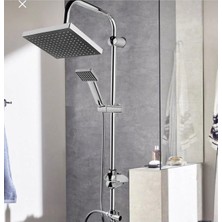 Siyah Kare Tepe Yağmurlama Banyo Robot Duş Seti