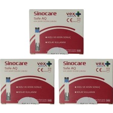 Özgürce 3 Kutu Safe Aq Kan Şekeri Ölçüm Çubuğu, 150 Adet, Güvenilir ve Kolay Kullanım