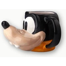Nirnisa Goofy Kafa Seramik 3D Kupa Bardak Sevgiliye Hediye Kulplu Kahve Çay Bardağı Çizgi Film Mug Fincan