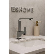2 Yıl Garantili Şık Tasarım Kare Banyo Lavabo Bataryası Musluğu Krom