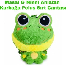 Direkstoktan Masalcı Kurbağa Sırt Çantası / Masal Anlatan Ninni Söyleyen Peluş Çanta