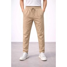 İnce Moda Giyim Erkek Relax Fit Beli Lastikli Bağcıklı Tek Cep Detaylı Pantolon