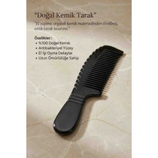 Sarego Doğal Kemik Tarak El Yapımı Antistatik Saç Tarağı Geleneksel Sağlıklı Bakım Masaj Etkili Dayanıklı Şık Tasarım Kadın Erkek Unisex Profesyonel Saplı Natural Tarak