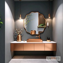 Lumora Mirror Design Envara Modern Bronz Boyalı Mdf Çerçeveli Dekoratif Ayna