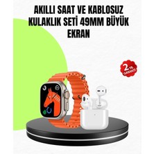 Normadia Ileri Teknoloji Akıllı Saat Seti, 2 Kordon ve Kablosuz Kulaklık Hediye