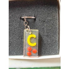 Miina Aksesuar Epoksi Isminize Özel Harf Anahtarlık