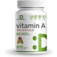 High Potency Vitamin A 25 000 Iu 500 Softgel | Görme, Bağışıklık & Cilt Desteği
