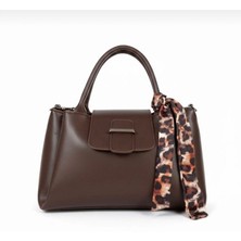 Arvelia Suni Deri Fular Detaylı Omuz&el Çantası