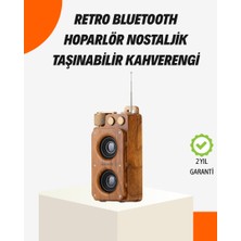 Zero Land Snmswrld Ahşap Tarzı Kablosuz Hoparlör 5W Güçlü Bass Tf USB Aux