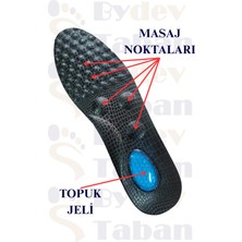Özgürce Konforlu Jel Destekli Ortopedik Ayakkabı Tabanlığı, Beş Nokta Destekli