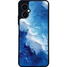 Scaleta Case Omix X3 Uyumlu Okyanus Tasarımlı Glossy Mat Siyah Silikon Telefon Kılıfı