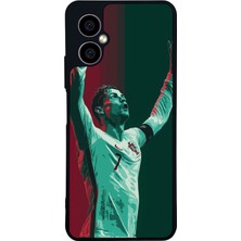 Scaleta Case Omix X5 Uyumlu Cristiano Ronaldo Tasarımlı Glossy Mat Siyah Silikon Telefon Kılıfı