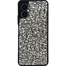 Scaleta Case Omix X5 Uyumlu Kafatası Tasarımlı Glossy Mat Siyah Silikon Telefon Kılıfı