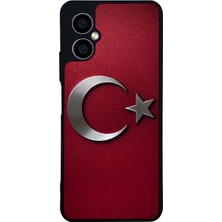 Scaleta Case Omix X5 Uyumlu Türk Bayrağı Tasarımlı Glossy Mat Siyah Silikon Telefon Kılıfı
