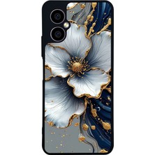 Scaleta Case Omix X5 Uyumlu Yaldız Çiçek Tasarımlı Glossy Mat Siyah Silikon Telefon Kılıfı