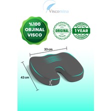 Özgürce Konforlu Visco Ortopedik Oturma Minderi Gri Renk