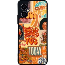 Scaleta Case Omix X3 Uyumlu Retro Tasarımlı Glossy Mat Siyah Silikon Telefon Kılıfı