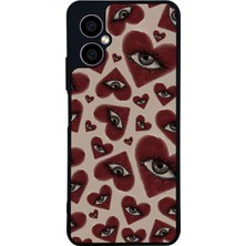 Scaleta Case Omix X3 Uyumlu Kalp Tasarımlı Glossy Mat Siyah Silikon Telefon Kılıfı