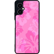 Scaleta Case Omix X5 Uyumlu Çiçek Tasarımlı Glossy Mat Siyah Silikon Telefon Kılıfı