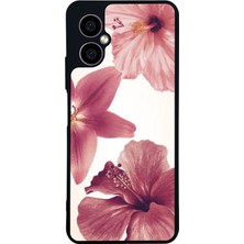 Scaleta Case Omix X3 Uyumlu Solo Çiçek Tasarımlı Glossy Mat Siyah Silikon Telefon Kılıfı