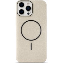 Fenza iPhone 16 pro Uyumlu Telefon Kılıfı Magsafe Wireless Şarj Özellikli Simli Lüks Silikon Kılıf